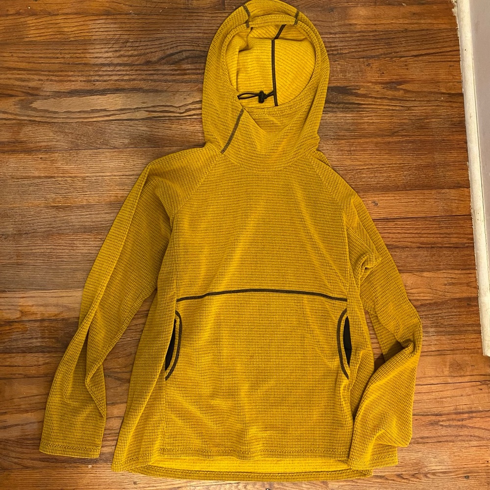Yellow womens XL micro grid hoodie